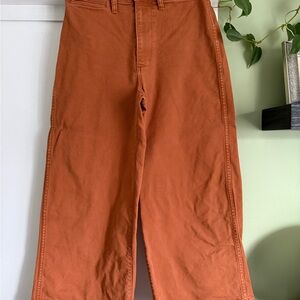 Madewell Women's Wide Leg Pants in Rust